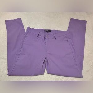 Lohla Sport Pants Women’s 8 Lavender Mid Rise Straight Leg Golf Stretch Portugal